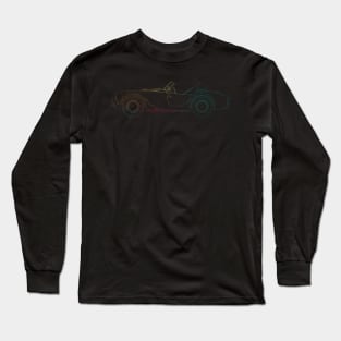 Rainbow old car line art 10 Long Sleeve T-Shirt